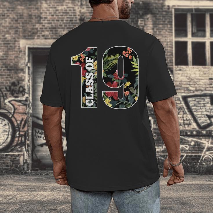 Senior Floral Class Of 2019 Shirt Graduation Idea Men's Back Print T-Shirt