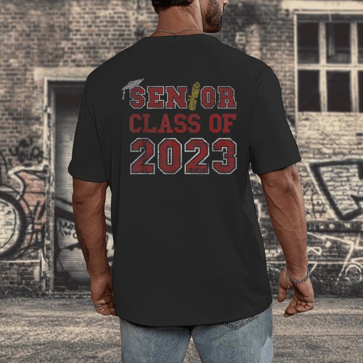 Senior Graduation Class Of 2023 High School College Graduate Men's Back Print T-Shirt