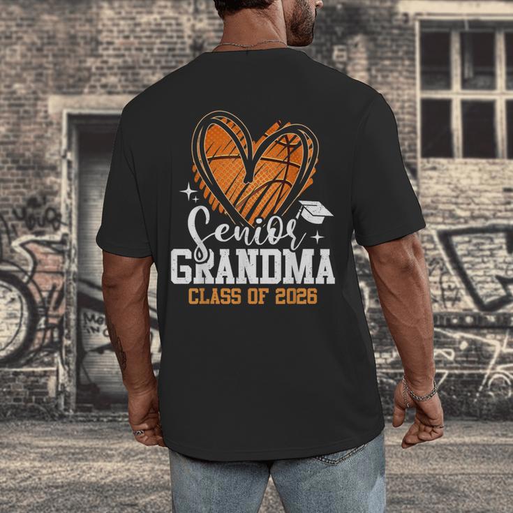 Senior Grandma Class Of 2026 Basketball Graduation Heart Men's Back Print T-Shirt