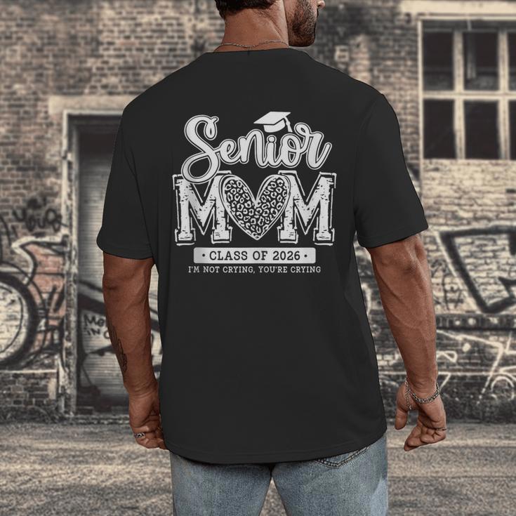 Senior Mom Class Of 2026 Senior Mama 2026 Graduation Leopard Men's Back Print T-Shirt