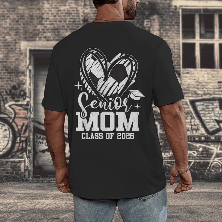 Senior Mom Class Of 2026 Soccer Graduation Heart Men's Back Print T-Shirt