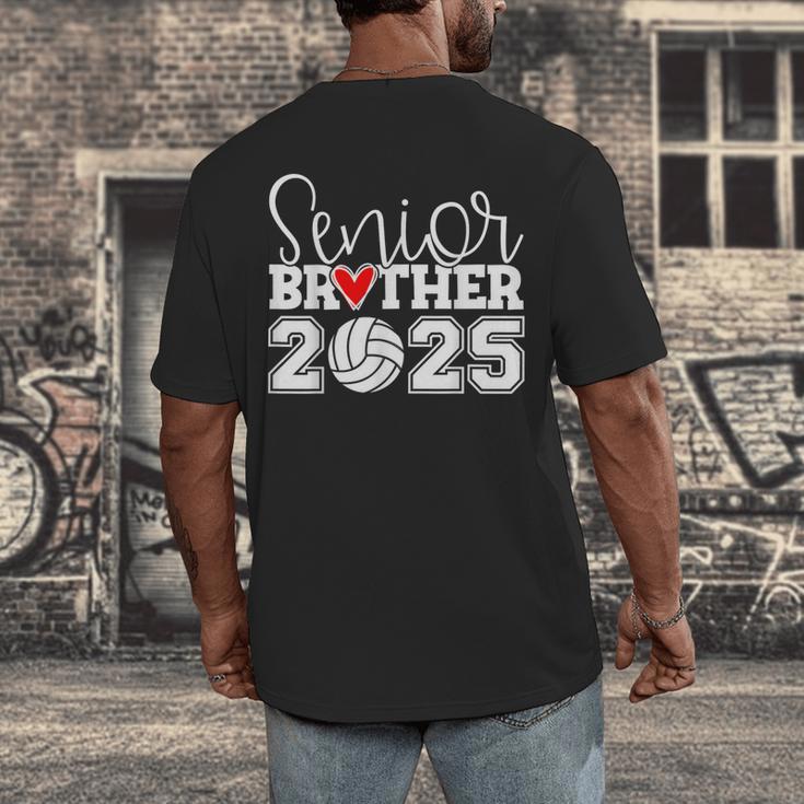 Senior Volleyball Brother 2025 Class Of 2025 Graduation Men's Back Print T-Shirt