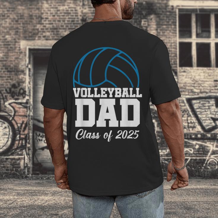Senior Volleyball Dad Class Of 2025 Graduation Graduate Men's Back Print T-Shirt