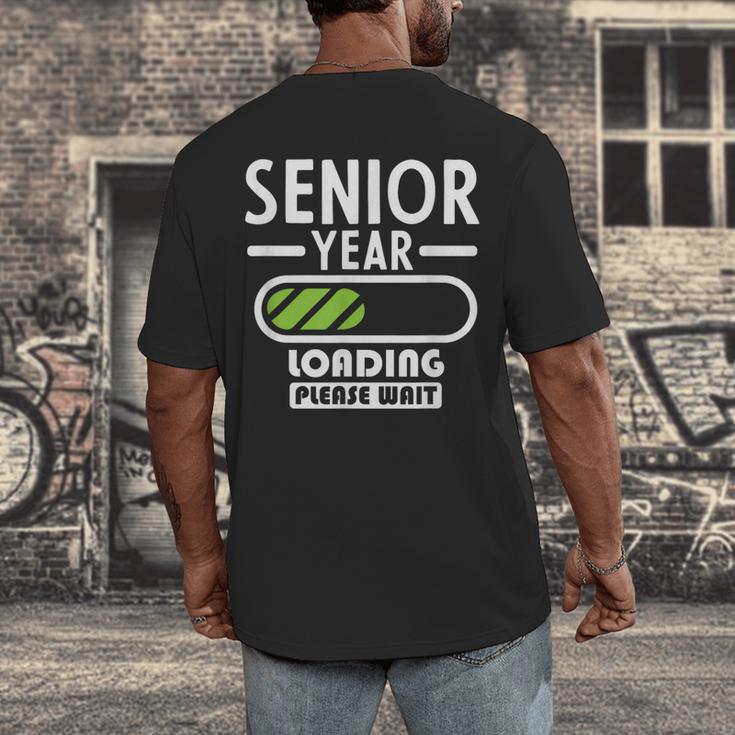 Senior Year Loading Please Wait Graduation Men's Back Print T-Shirt