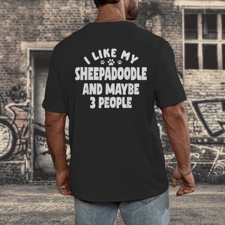 Sheepadoodle Fur Parent Sheeppoo Lover Dog Owner Introvert Men's Back Print T-Shirt Sheepadoodle Fur Parent Sheeppoo Lover Dog Owner Introvert Men's Back Print T-Shirt