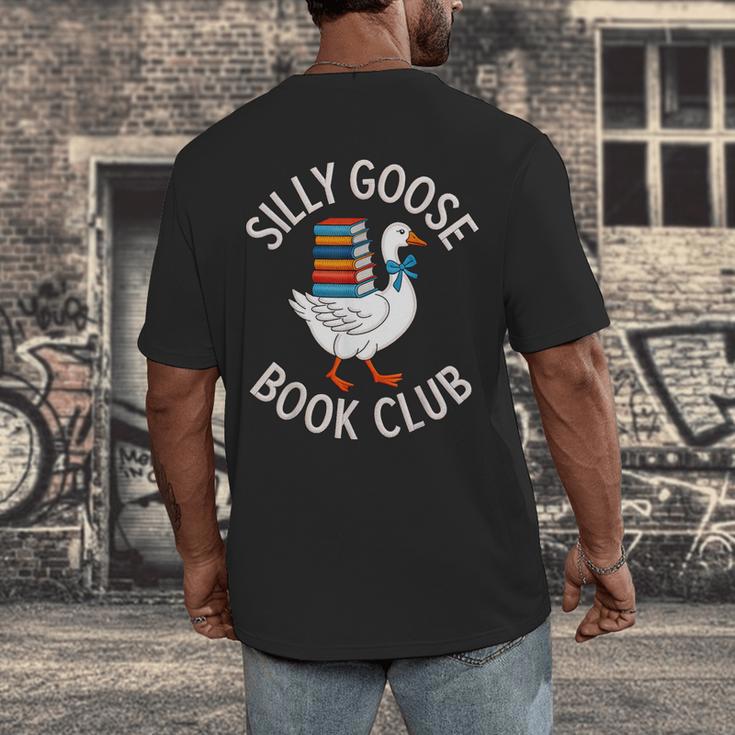 Silly Goose Book Club Reading Lover Men's Back Print T-Shirt