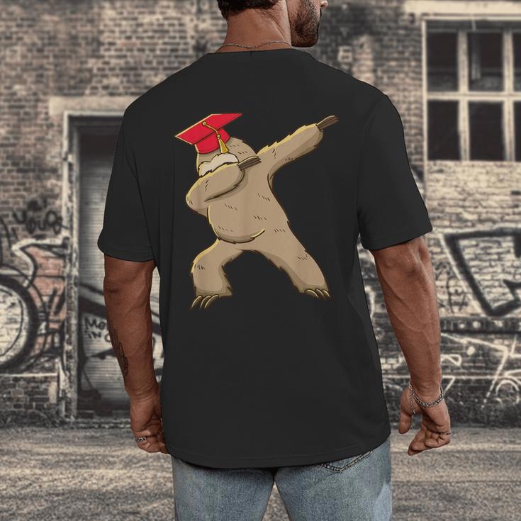 Sloth Dabbing Shirt Graduation Day Shirt See Ya Men's Back Print T-Shirt