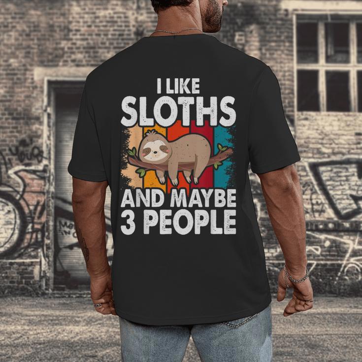 Sloth For Sloth Lover Men Women Kids Introvert Men's Back Print T-Shirt Sloth For Sloth Lover Men Women Kids Introvert Men's Back Print T-Shirt