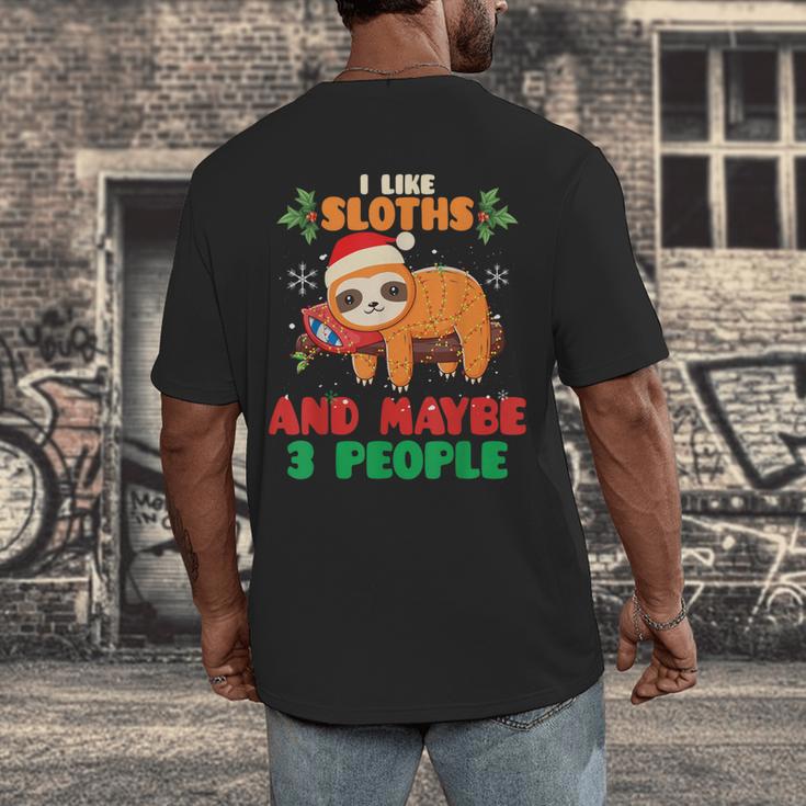 Sloth For Sloth Lover Men Women Kids Introverts Men's Back Print T-Shirt Sloth For Sloth Lover Men Women Kids Introverts Men's Back Print T-Shirt