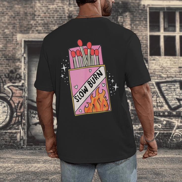 Slow Burn Book Trope Worth The Wait Love Takes Time Men's Back Print T-Shirt Slow Burn Book Trope Worth The Wait Love Takes Time Men's Back Print T-Shirt