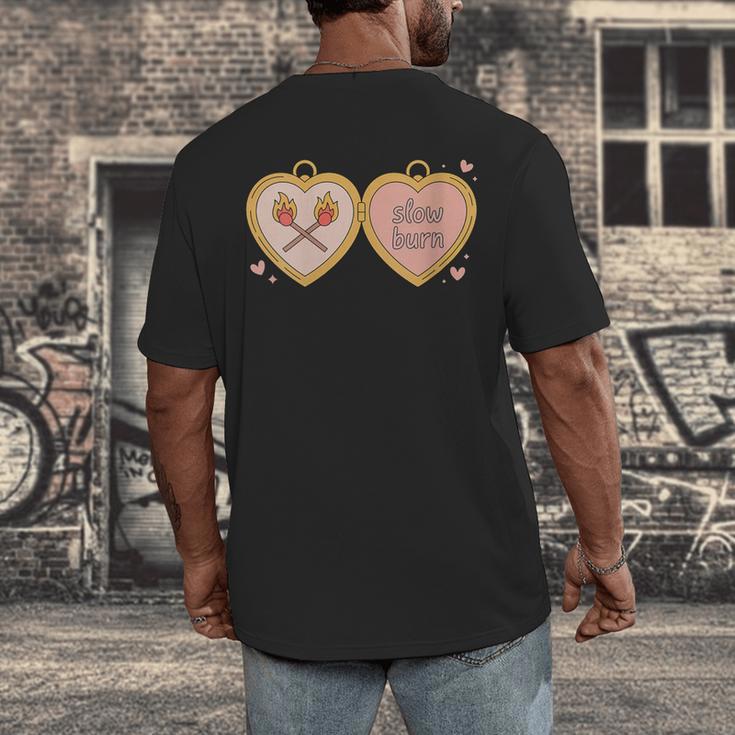 Slow Burn Romance Book Lover Tee Men's Back Print T-Shirt