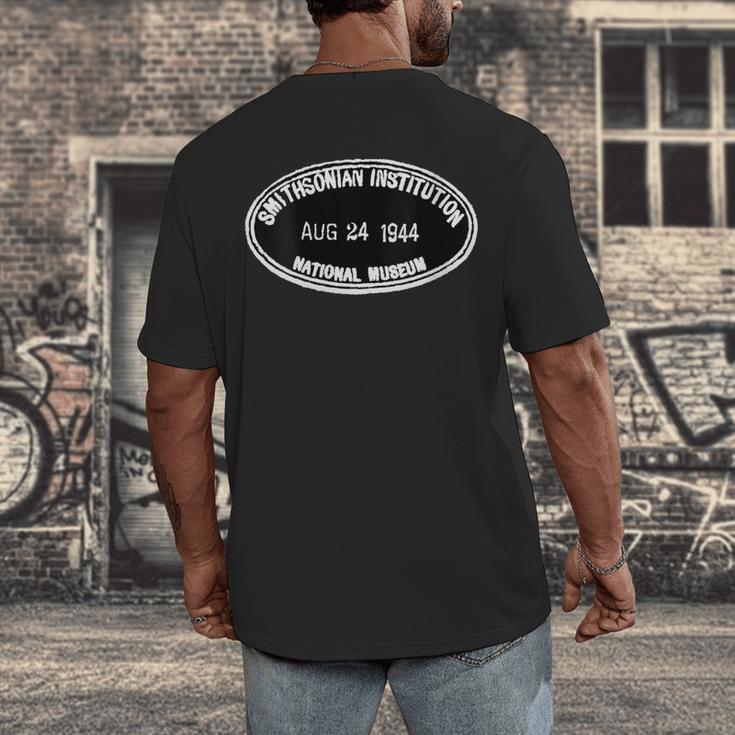 Smithsonian Institution Library 1944 Book Stamp Men's Back Print T-Shirt