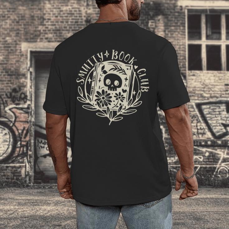 Smutty Book Club Smutty Book Lover Front And Back Spicy Book Men's Back Print T-Shirt