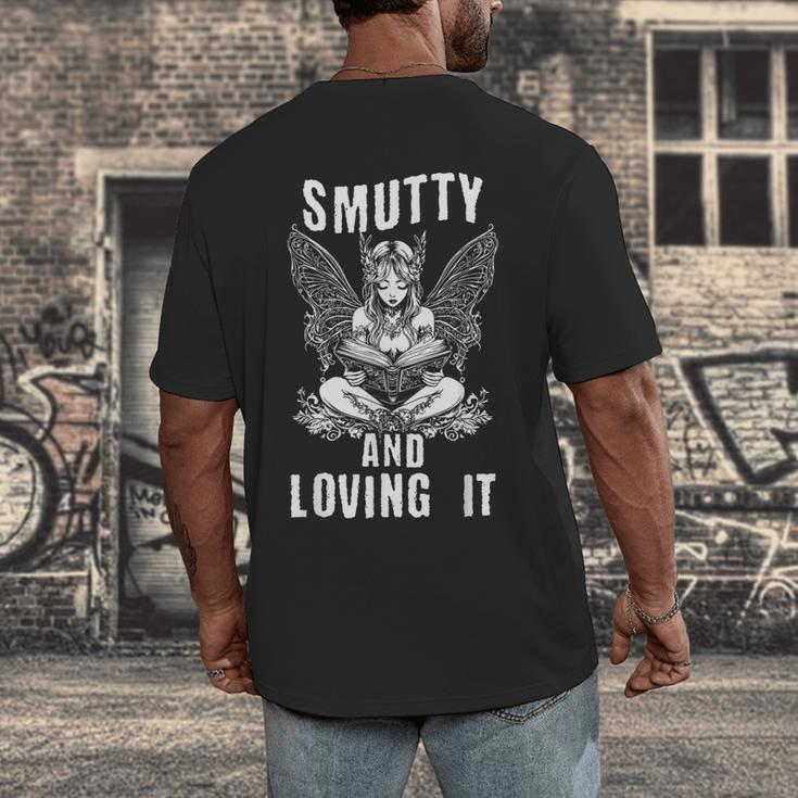 Smutty And Loving It Dark Fantasy Spicy Book Lover Men's Back Print T-Shirt