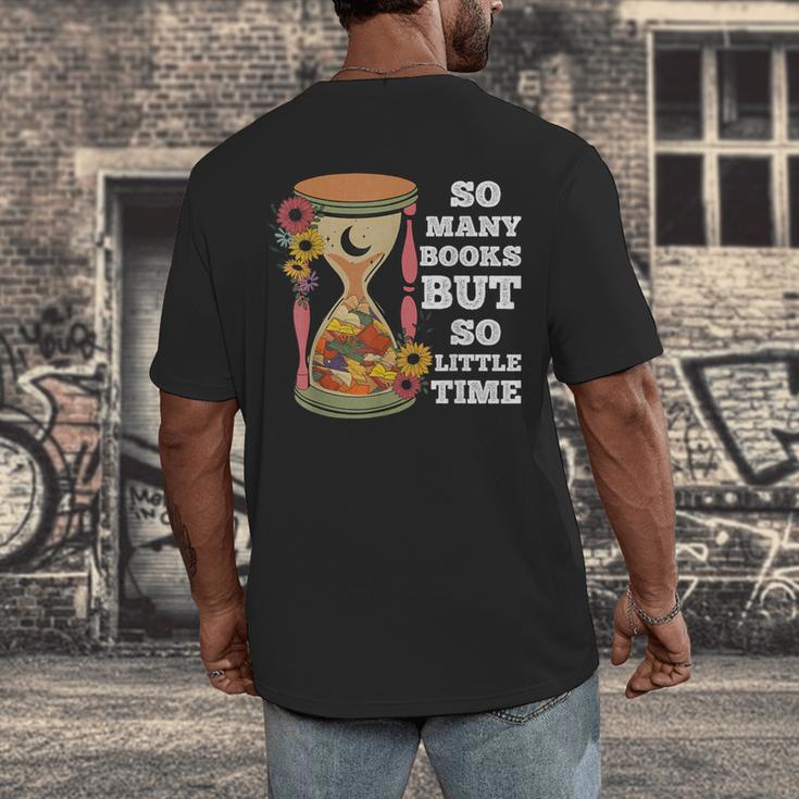 So Many Books But So Little Time Tee For Bookworms Readers Men's Back Print T-Shirt So Many Books But So Little Time Tee For Bookworms Readers Men's Back Print T-Shirt