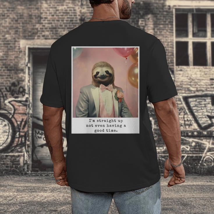 Social Anxiety Not Having A Good Time Socializing Introvert Men's Back Print T-Shirt Social Anxiety Not Having A Good Time Socializing Introvert Men's Back Print T-Shirt