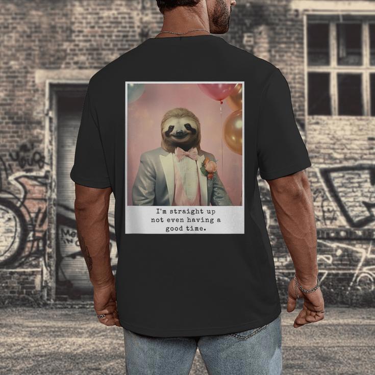 Social Anxiety Not Having A Good Time Socializing Introvert Men's Back Print T-Shirt Social Anxiety Not Having A Good Time Socializing Introvert Men's Back Print T-Shirt