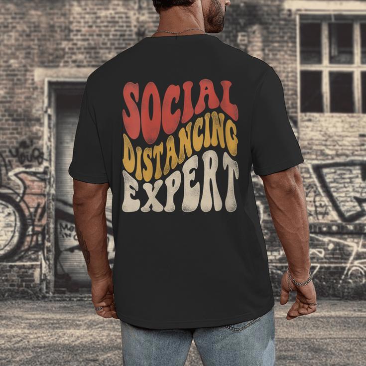 Social Distancing Expert Introvert Men's Back Print T-Shirt
