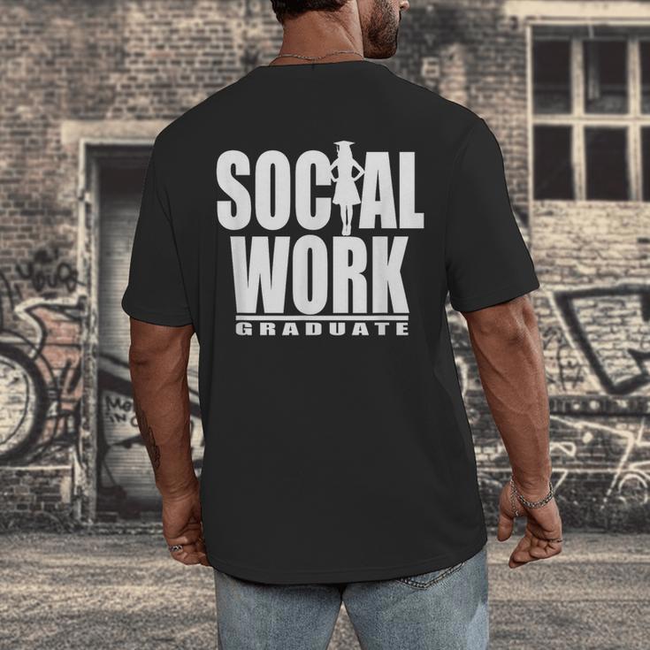 Social Work Graduate TShirt College Graduation Men's Back Print T-Shirt