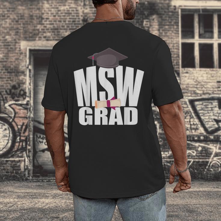 Social Work MSW Graduation Masters Degree Worker 2020 Men's Back Print T-Shirt