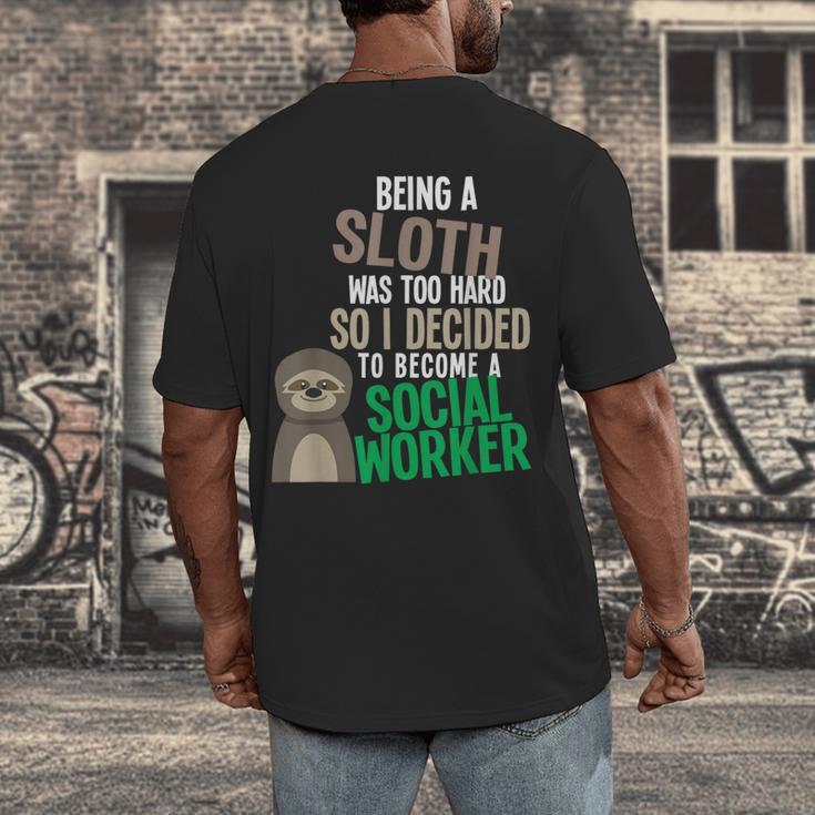 Social Work Student Masters Degree Graduation Men's Back Print T-Shirt