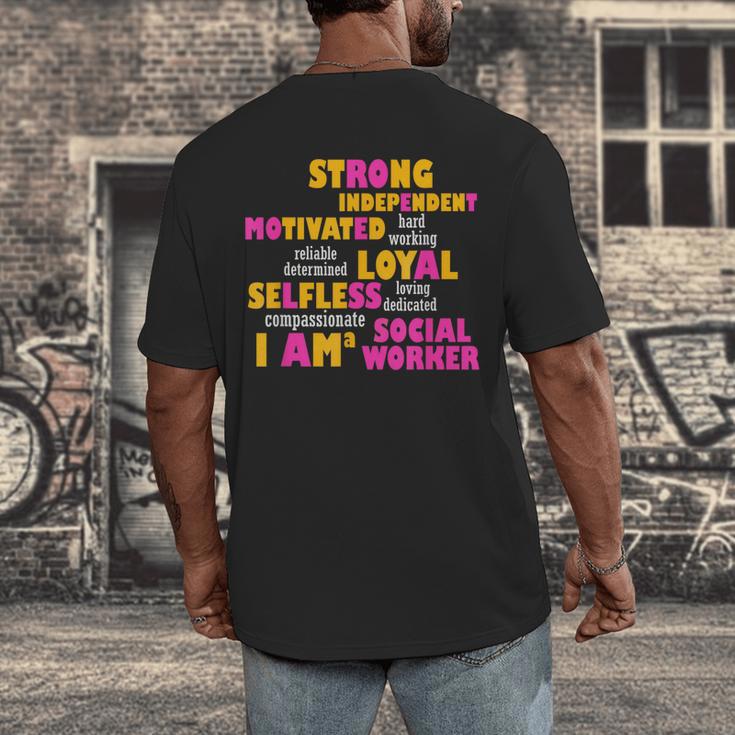 Social WorkerShirt Graduation Social Work Month Men's Back Print T-Shirt