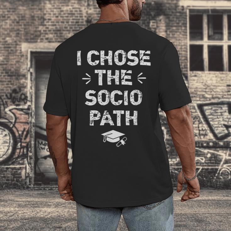 Sociology Graduate Graduation I Chose Socio Path Men's Back Print T-Shirt