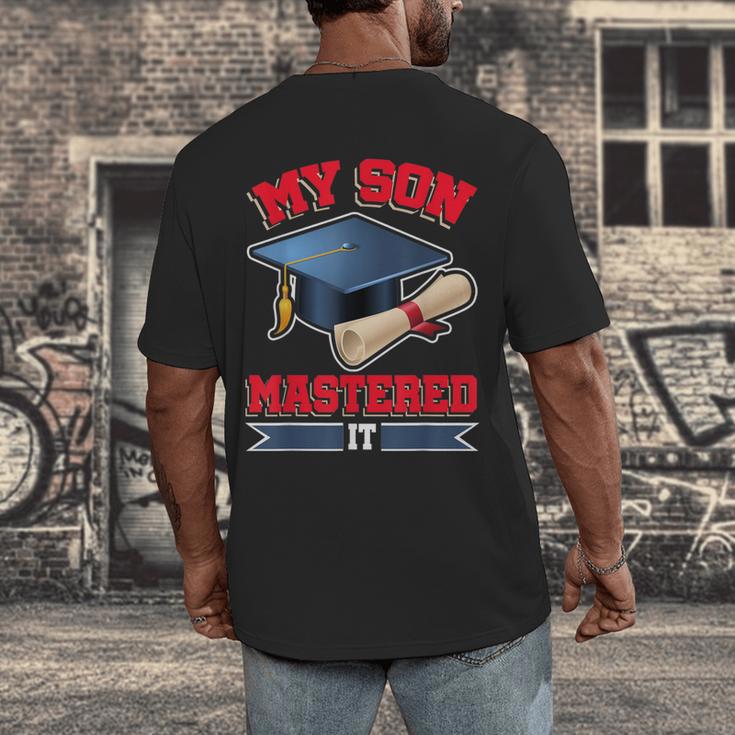My Son Mastered It Shirt Masters Tee Graduate Graduation Men's Back Print T-Shirt