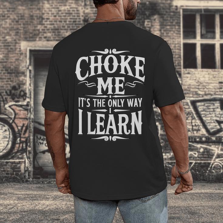 Spicy Romance Reader BookTok Kink Positive Book Lover Tee Men's Back Print T-Shirt