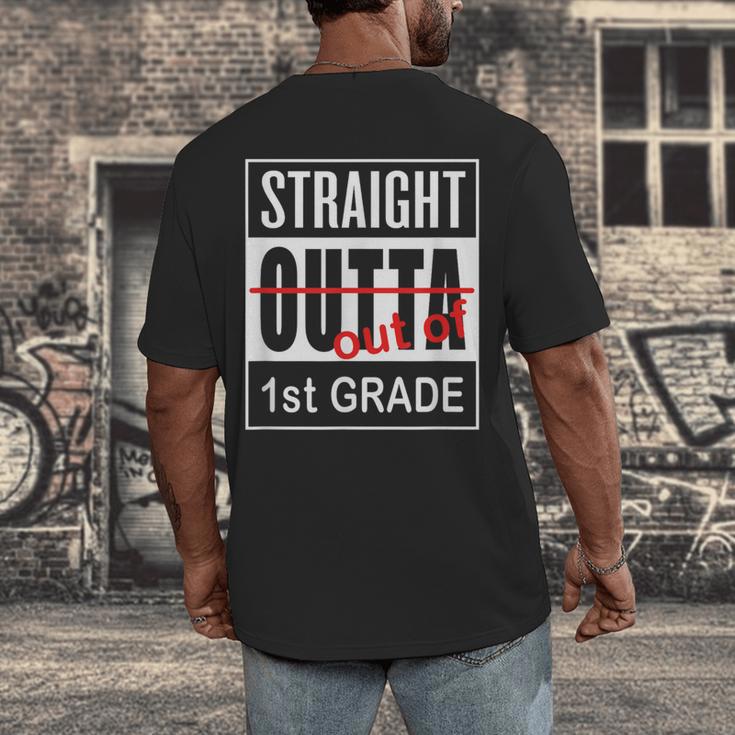 Straight Outta First Grade Graduation 1st GradeShirt Men's Back Print T-Shirt