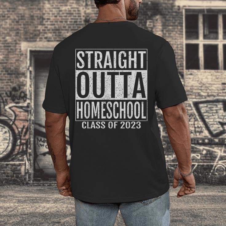 Straight Outta Homeschool Graduation Tee 2023 Men's Back Print T-Shirt