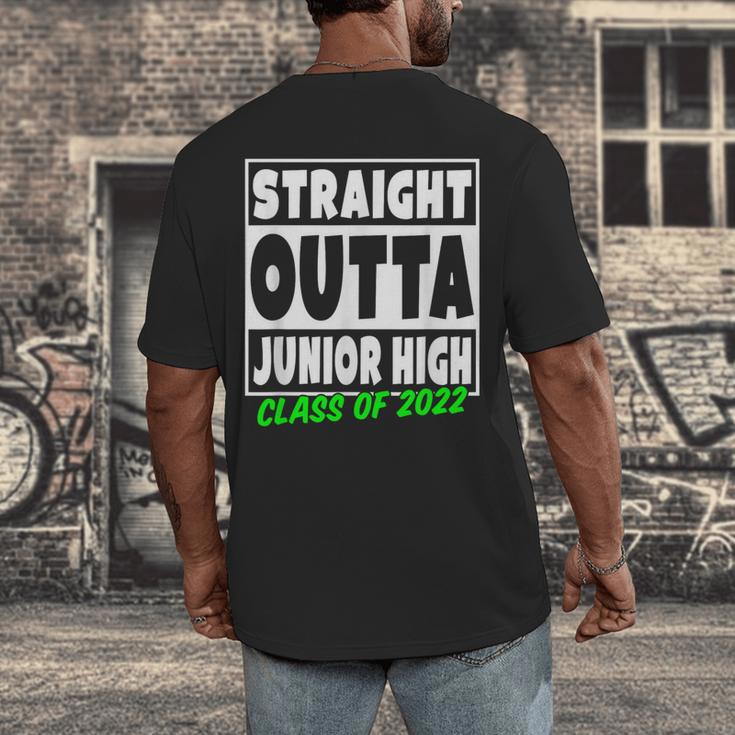 Straight Outta Junior High School Class Of 2022 Graduation Men's Back Print T-Shirt