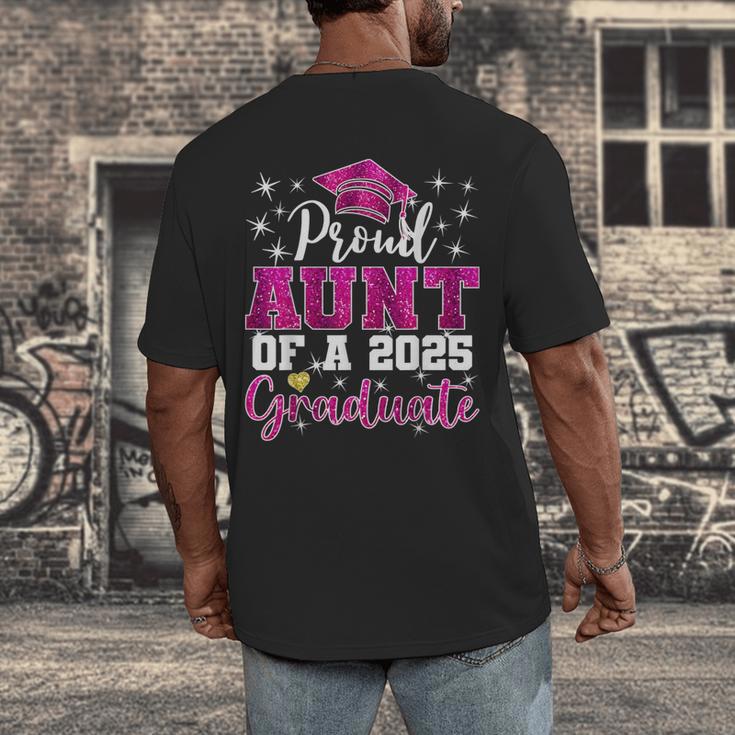 Super Proud Aunt Of 2025 Graduate Senior Graduation Family Men's Back Print T-Shirt