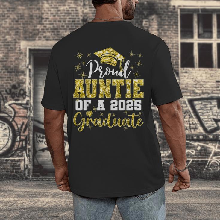 Super Proud Auntie Of 2025 Graduate Senior Graduation Family Men's Back Print T-Shirt