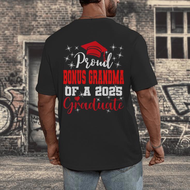 Super Proud Bonus Grandma Of 2025 Graduate Graduation Family Men's Back Print T-Shirt
