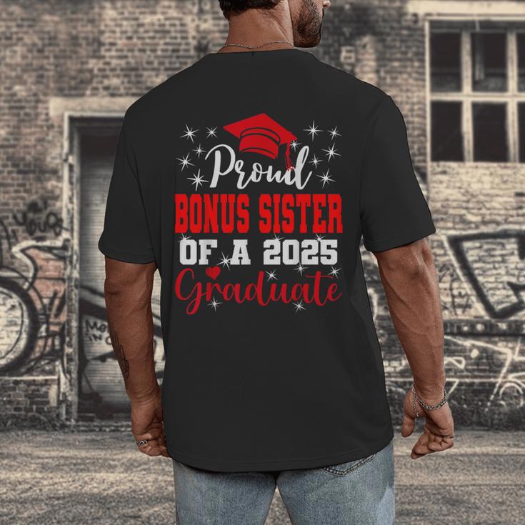 Super Proud Bonus Sister Of 2025 Graduate Graduation Family Men's Back Print T-Shirt