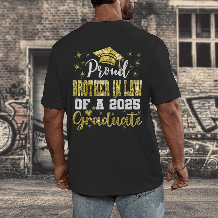 Super Proud Brother In Law Of 2025 Graduate Graduation Men's Back Print T-Shirt