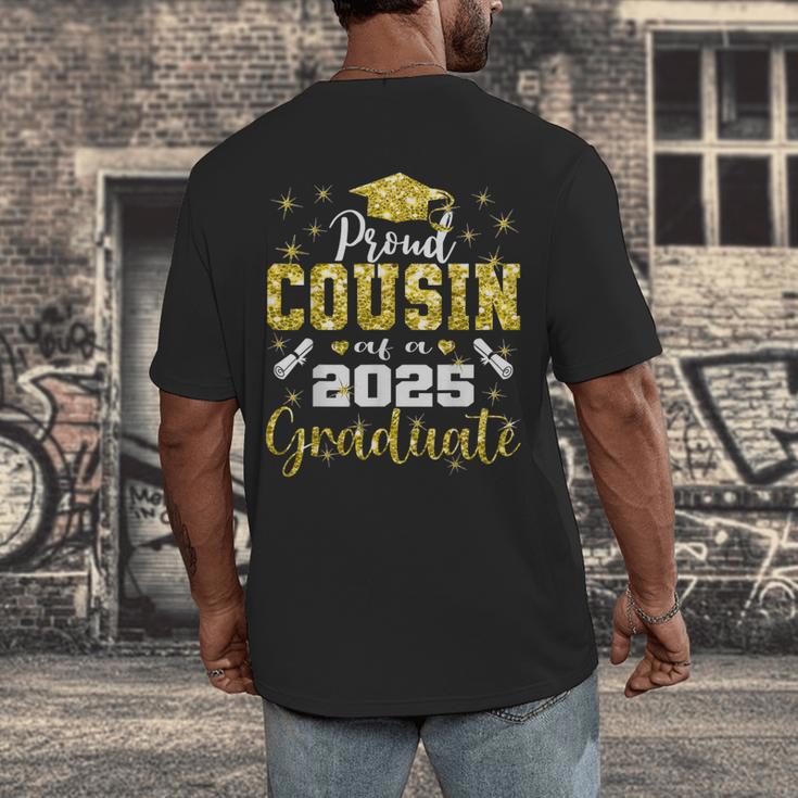 Super Proud Cousin Of 2025 Graduate Senior Graduation Family Men's Back Print T-Shirt