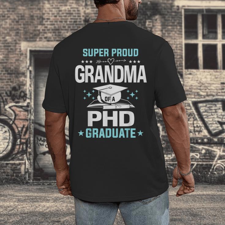 Super Proud Grandma Of A PHD Graduate Senior Graduation Men's Back Print T-Shirt
