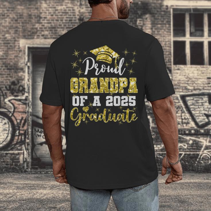 Super Proud Grandpa Of 2025 Graduate Graduation Family Men's Back Print T-Shirt