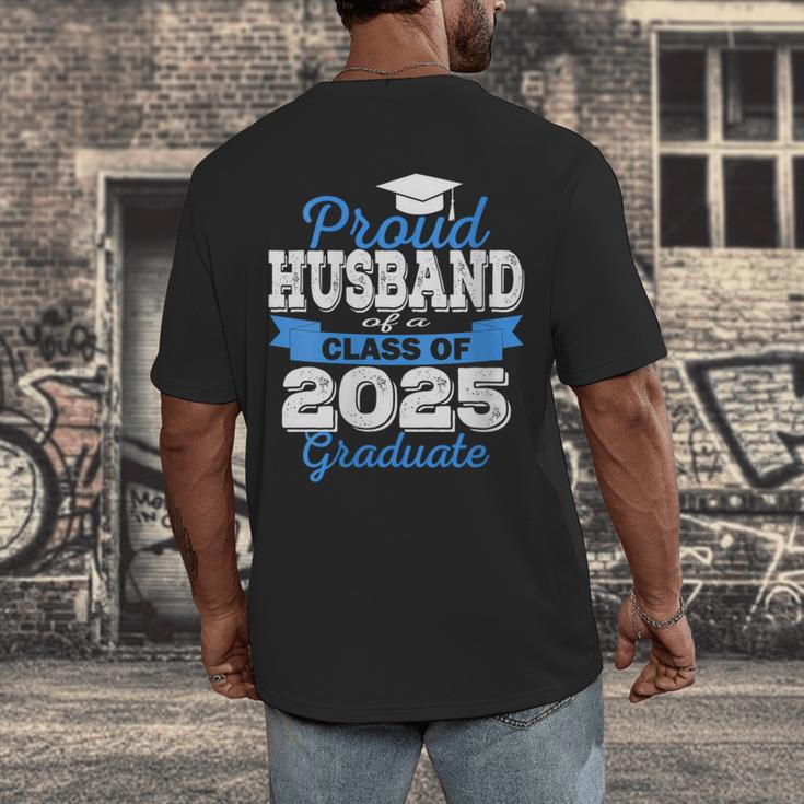 Super Proud Husband Of 2025 Graduate Graduation Family Men's Back Print T-Shirt