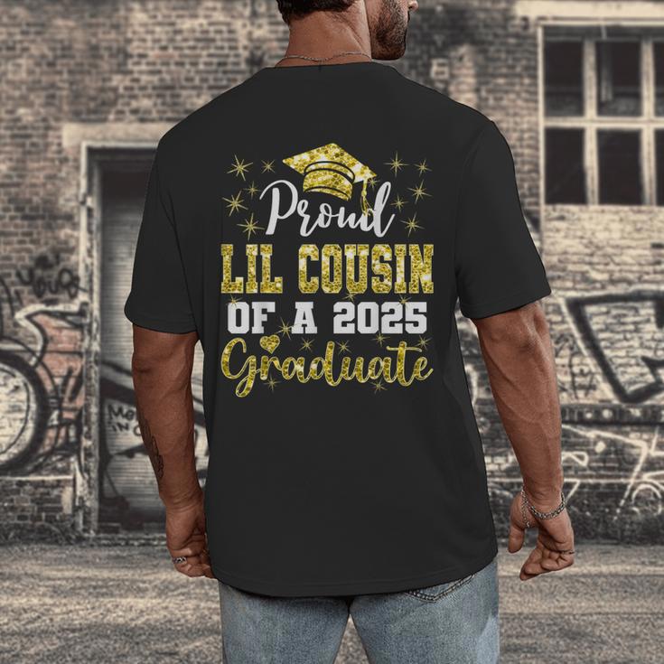 Super Proud Little Cousin Of 2025 Graduate Graduation Family Men's Back Print T-Shirt