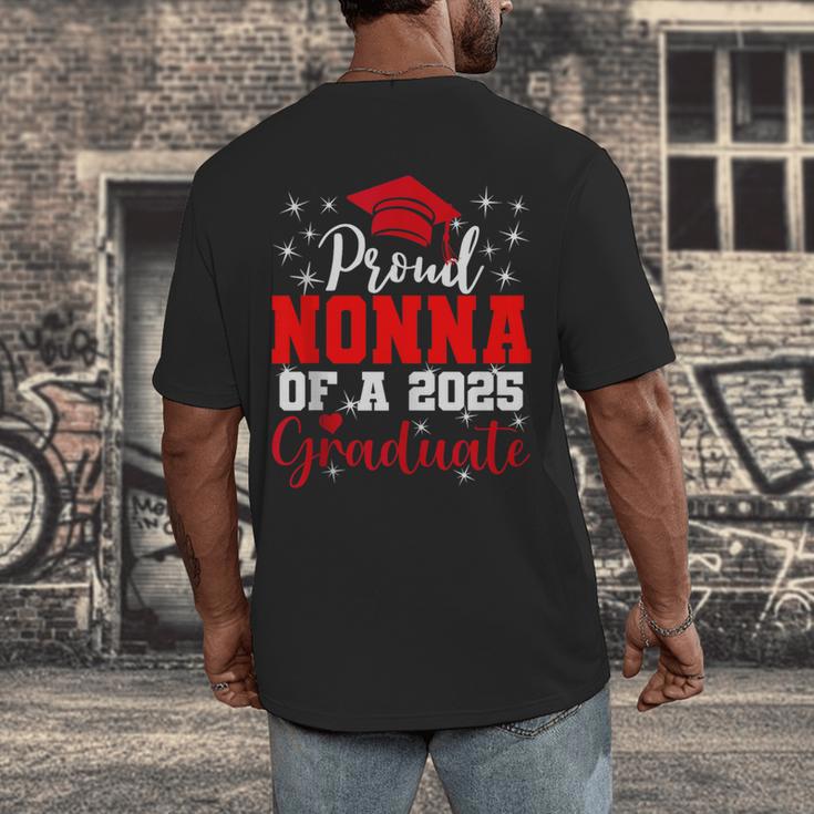 Super Proud Nonna Of 2025 Graduate Senior Graduation Family Men's Back Print T-Shirt