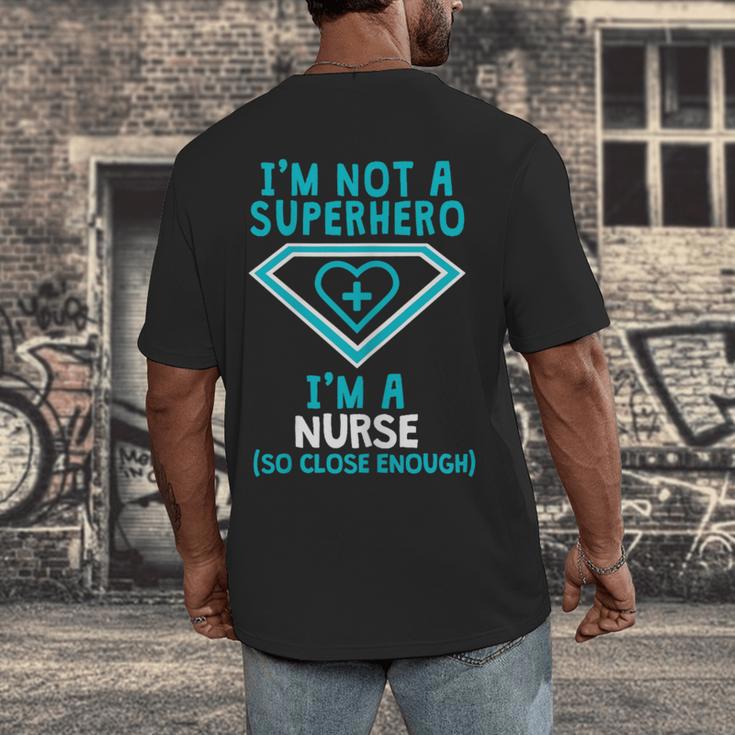 Superhero RN Nurse Shirt Graduation Men's Back Print T-Shirt