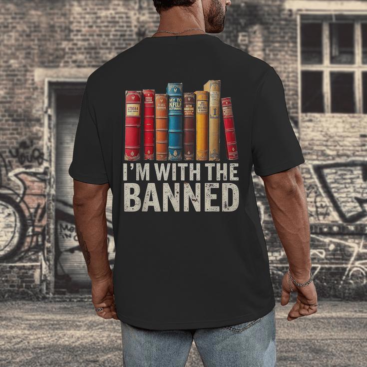 Support Banned Books Freedom I'm With The Banned Men's Back Print T-Shirt