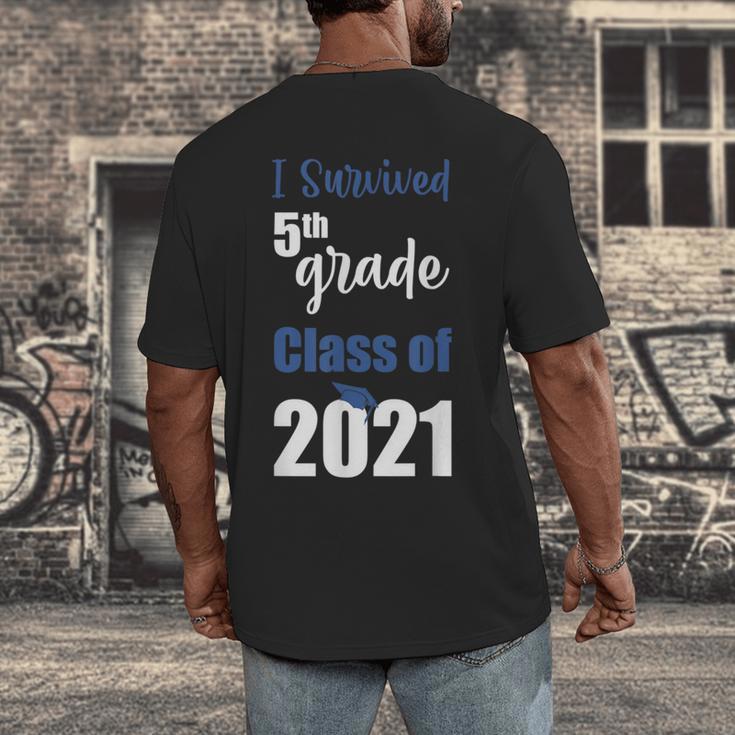 I Survived 5th Grade Class Of 2021 Quarantined Graduation 2 Men's Back Print T-Shirt