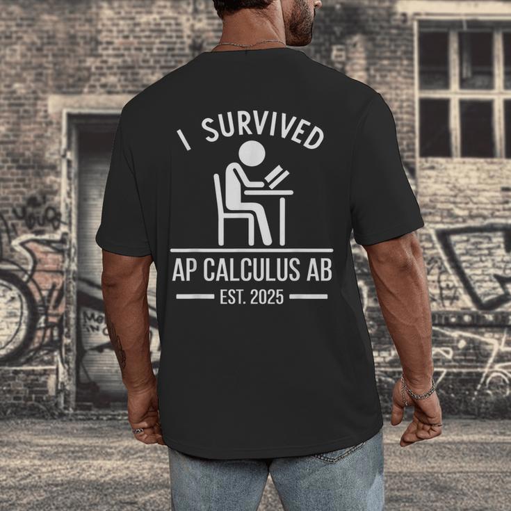 I Survived AP Calculus AB Graduation Senior 2025 Men's Back Print T-Shirt