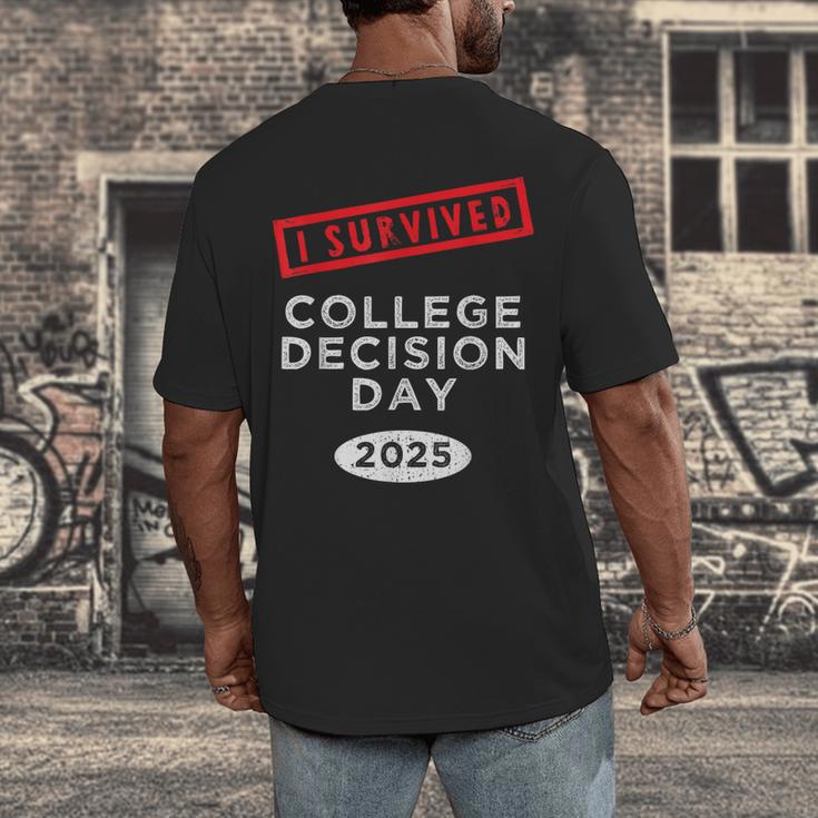 I Survived College Decision Day Graduation Class Of 25 Men's Back Print T-Shirt