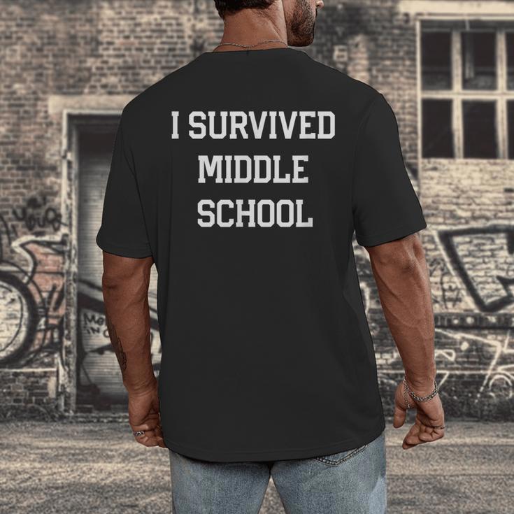 I Survived Middle School Graduation Last Day Of School Men's Back Print T-Shirt