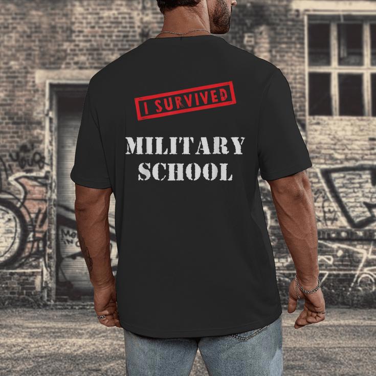 I Survived Military School Graduation Straight Outta Men's Back Print T-Shirt